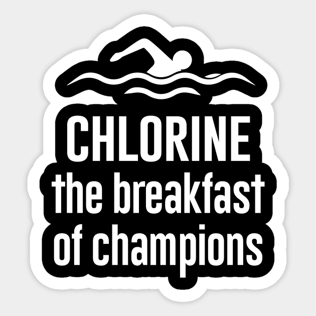 Chlorine the breakfast of champions Sticker by Periaz